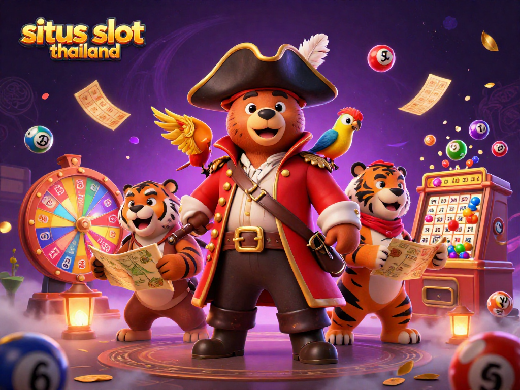 Playing at situs slot thailand with thrilling characters and exciting game elements in a vibrant casino setting.