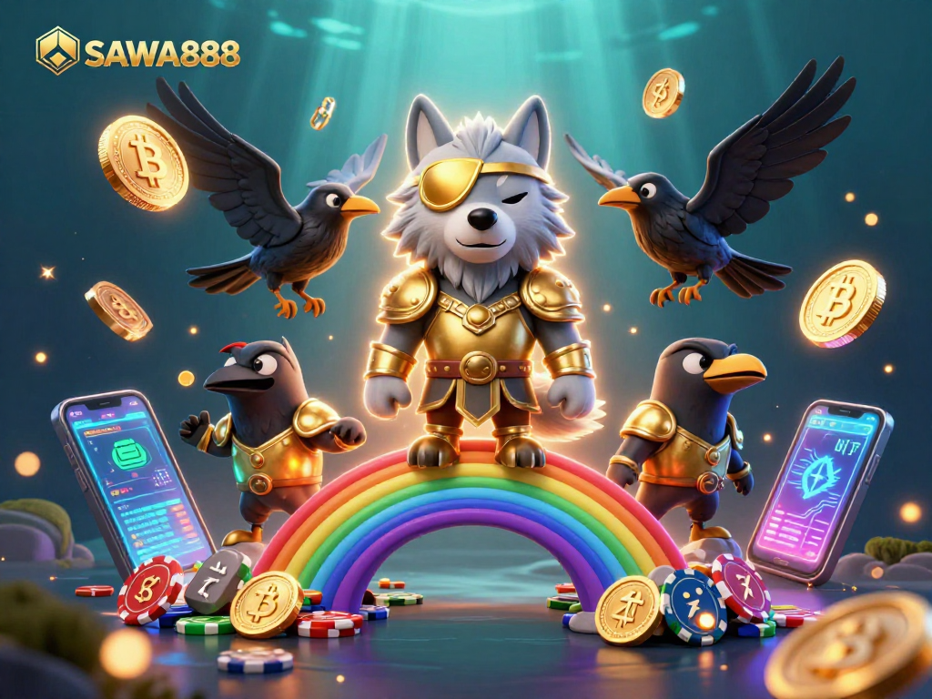 Play SAWA888 and experience the thrill of spinning reels surrounded by mythological characters and crypto coins.