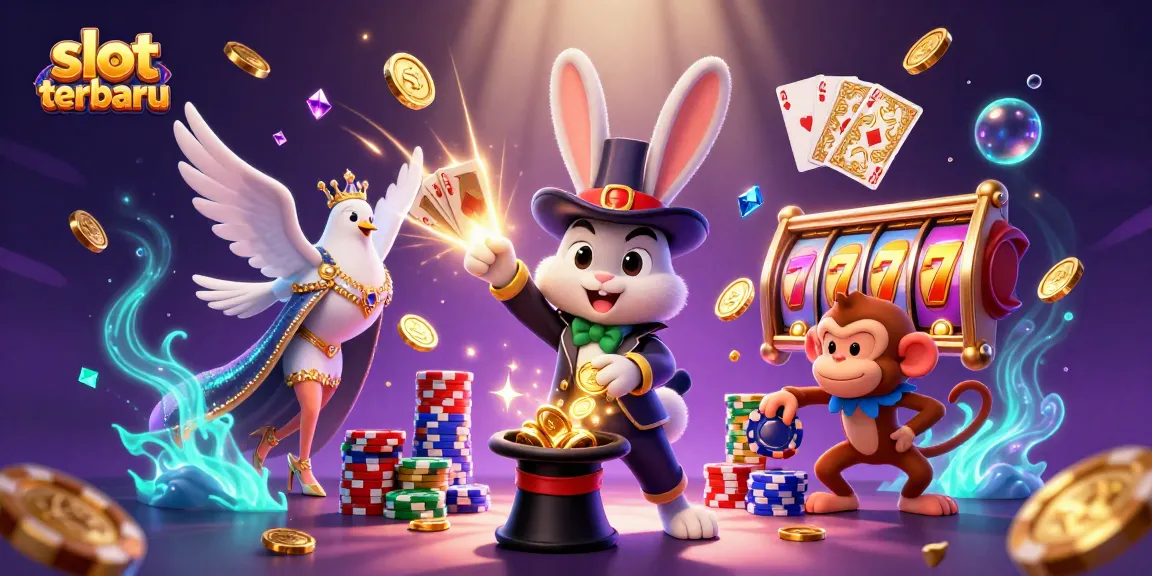 Experience thrilling slot terbaru action with vibrant 3D characters in a rich casino environment.