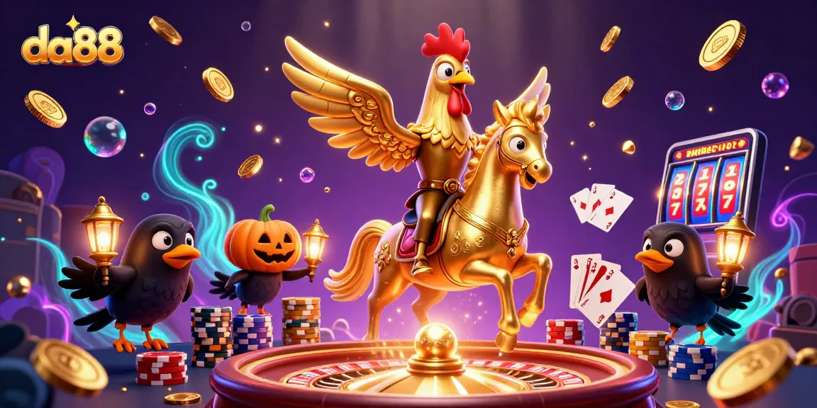 Experience thrilling gameplay with da88 at the vibrant midnight casino featuring cascading gems and festive characters.