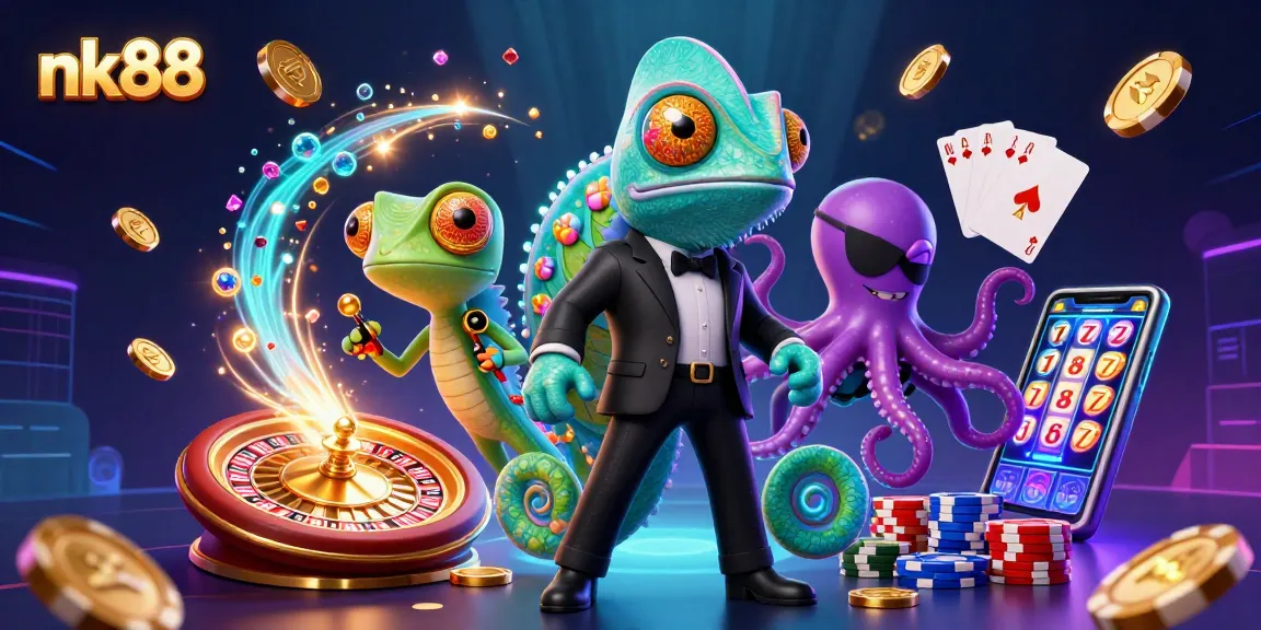 Experience thrilling moments with nk88, where vibrant casino games and colorful symbols collide.