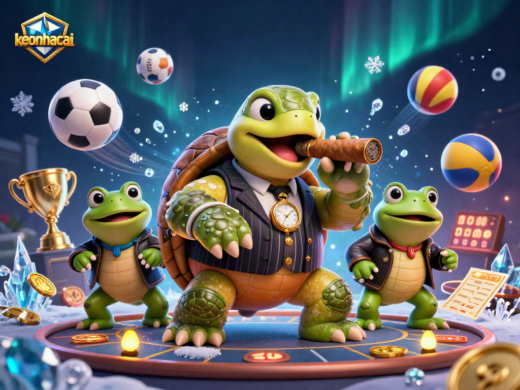 Experience thrilling highlights of keonhacai gaming with energetic 3D casino characters and sports betting elements.