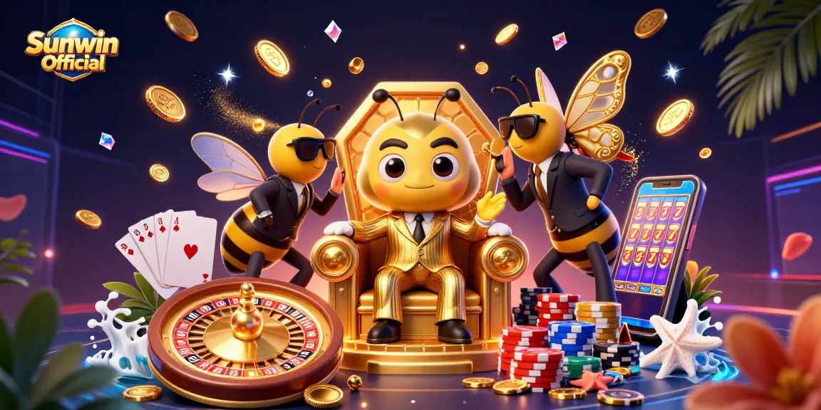 Experience the excitement of Sunwin Official with vibrant casino elements and dynamic characters.