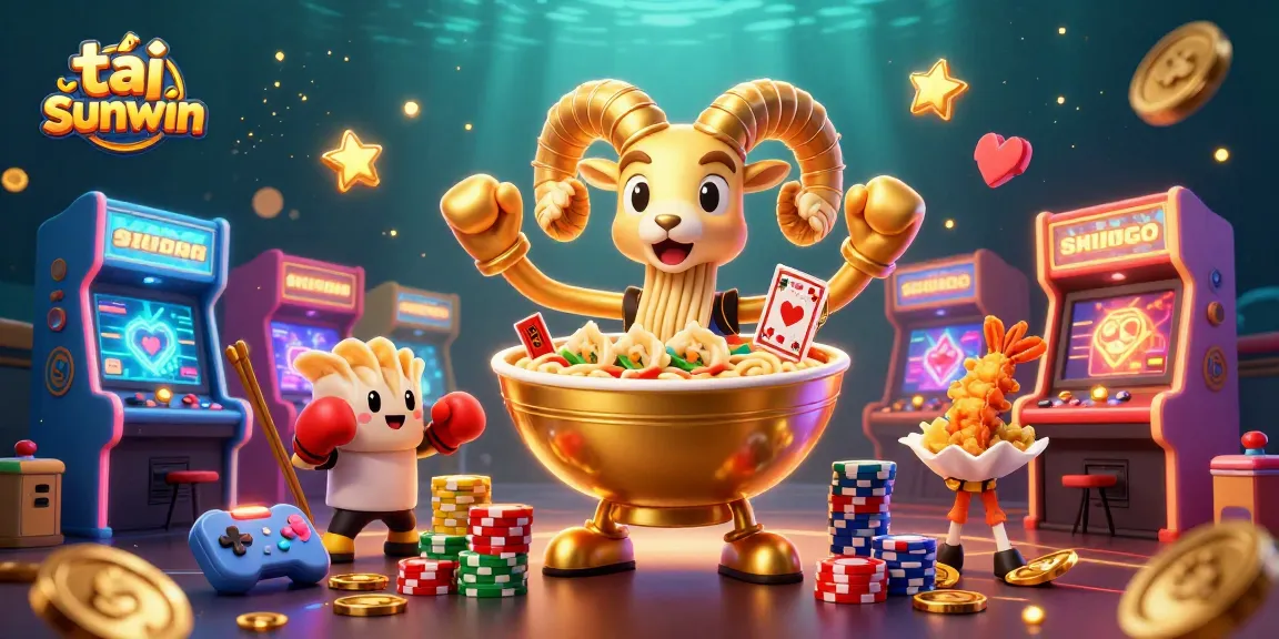 Engage in exciting gameplay with tải sunwin in this vibrant 3D casino illustration showcasing action-packed characters.