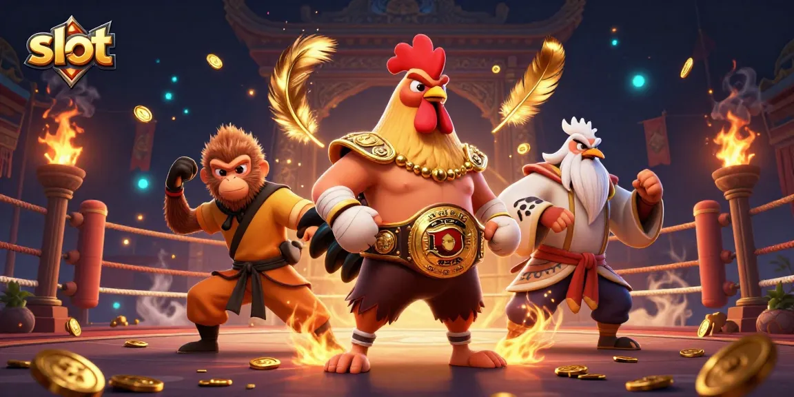Play engaging slot games featuring thrilling characters in a vibrant 3D illustration.